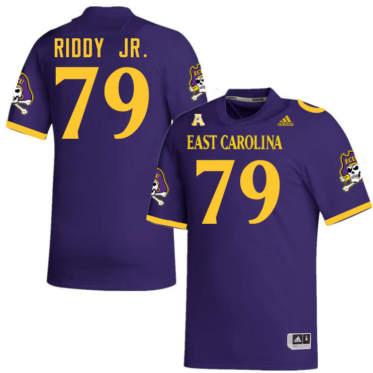 #79 Samuel Riddy Jr. East Carolina Pirates College Football Jersey Stitched-Purple #79 Samuel Riddy Jr. East Carolina Pirates College Football Jersey Stitched-Purple